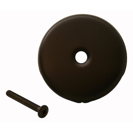 Jones Stephens Oil Rubbed Bronze One-Hole Overflow Plate with Screw T0812RB